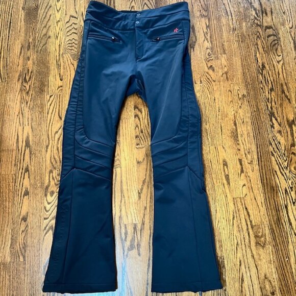 Perfect Moment Black High-Waist Aurora Softshell Ski Pants Flared Leg L/XL - Picture 2 of 12